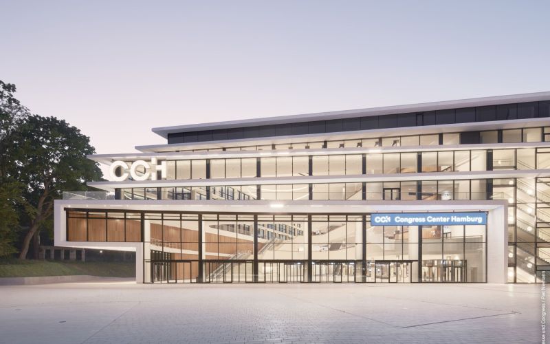 Außenansicht des CCH – Congress Center Hamburg / Exterior view of the CCH – Congress Center Hamburg